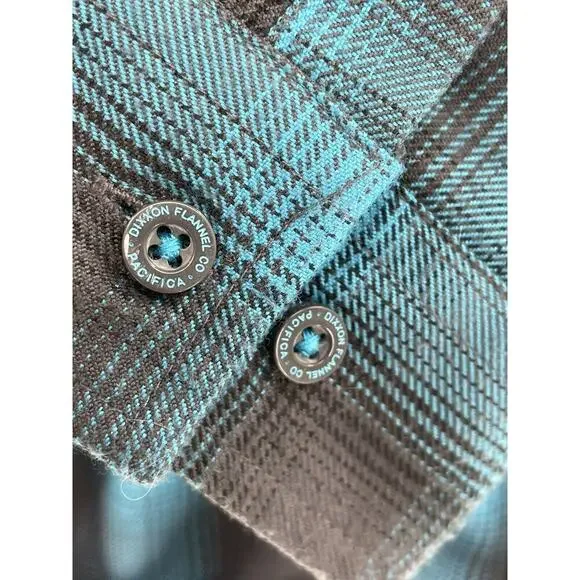 Dixxon Flannel Co Shirt Youth Division Pearl Snap Shadow Plaid Youth Size Medium - Picture 8 of 11